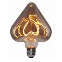 LED Curved Vintage Lamp HEART filament E27 5W 2000K 150lm Smoky
