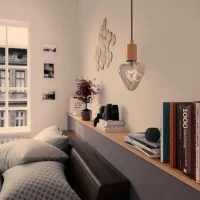 LED Curved Vintage Lamp HEART filament E27 5W 2000K 150lm Smoky