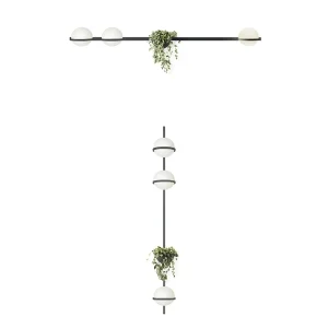 Vibia wall lamp Palma triple light and vase ​