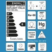 Lampadina LED Curved Vintage DAMIGIANA E27 5W 2000K 150lm
