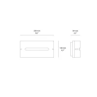 Sovil Post bi-emission led wall lamp