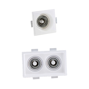 Isyluce Faretto Quadrato g53 in Gesso incasso Per Lampade Led