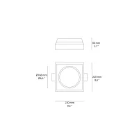 Isyluce Square Big Dowlight g53 recessed adjustable for led lamp