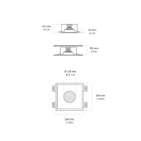 Novantadieci 9010 Bluff In incasso a soffitto led