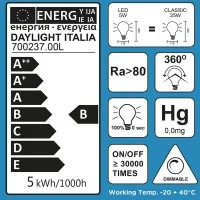 LED Curved Vintage Lamp BOTTLE BUMPED E27 5W 2000K 150lm Smoky