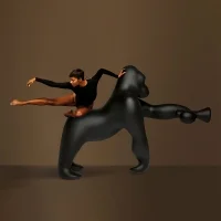 Qeeboo Kong gorilla floor lamp
