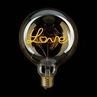 LED Curved Vintage Lamp Globe D.125 LOVE DOWN E27 5W 2000K