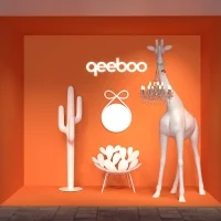 Qeeboo Giraffe In Love M 2,65 mt with Chandelier for Indoor