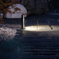 Lombardo Ago Bollard lampada da terra per esterno