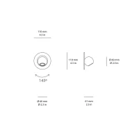 Estiluz Compass recessed led wall lamp