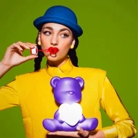 Qeeboo Teddy Love XS lampada ricaricabile
