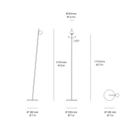 Estiluz Compass Reading led floor lamp