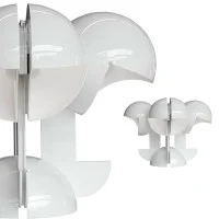 Martinelli Luce Ruspa 4 Lampada Da Tavolo In Alluminio Design