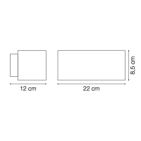 Ideal Lux Andromeda AP1 Applique Wall Lamp LED E27 Outdoor IP55