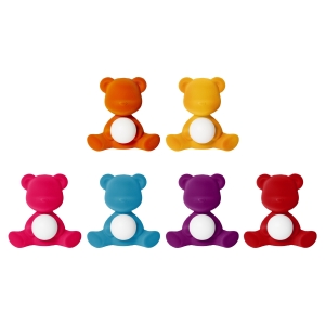 Qeeboo Teddy Girl Velvet lampada ricaricabile