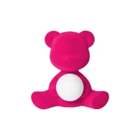 Qeeboo Teddy Girl Velvet lampada ricaricabile