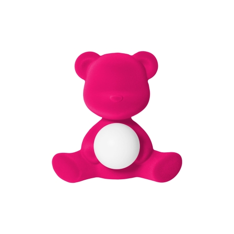Qeeboo Teddy Girl Velvet lampada ricaricabile