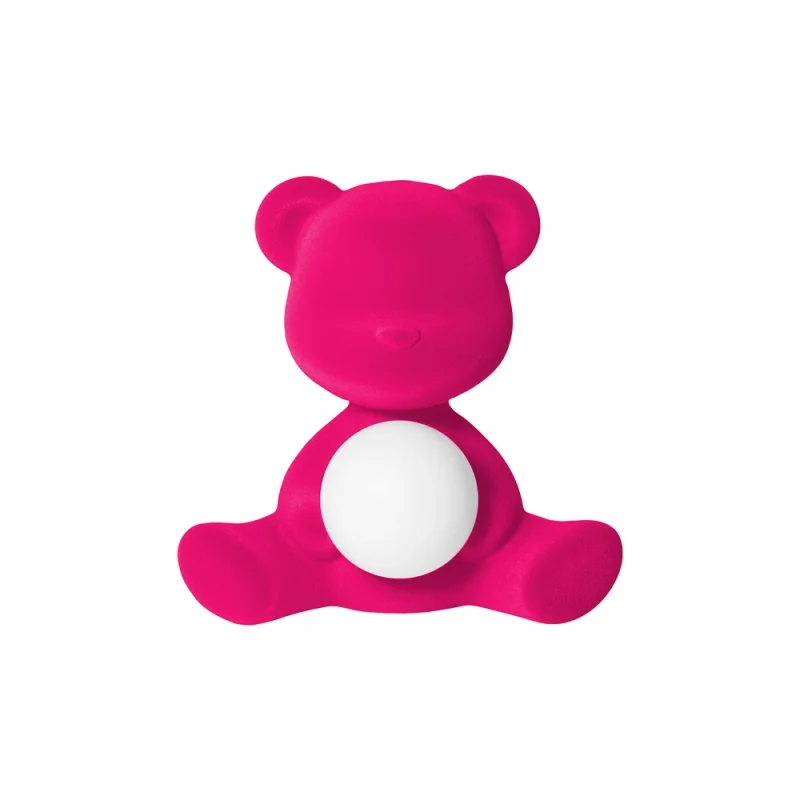 Qeeboo Teddy Girl Velvet lampada ricaricabile
