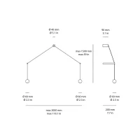 Estiluz Compass double led wall lamp
