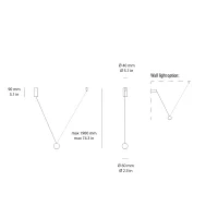 Estiluz Compass single led suspension lamp