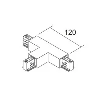 Ivela power T-joint Black for Binary Three Phase Track