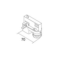 Ivela adapter for three-phase rail white Electromechanical