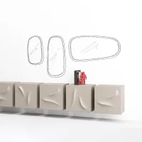 Minotti storage unit Riflesso d'Onda