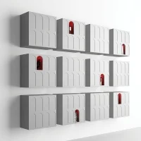 Minotti Roma Pensile wall unit