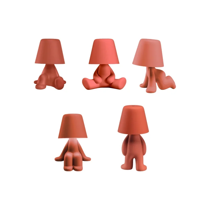 Qeeboo Sweet Brothers masterpack x 5 completo terracotta