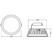Osram LEDVANCE Downlight LED Faretto Incasso 35W 3000K 3150 lm