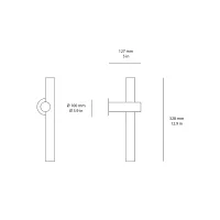 Estiluz Tik bi-emission led wall lamp for outdoor use