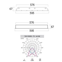 Metalmek T5 S7961 PAR 90 4x14W Darklight Lampada da Incasso