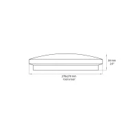 Lampo Plafoniere led tricolor quadrate da parete o soffitto