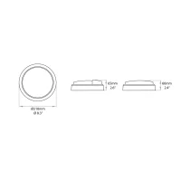 Lampo round ceiling light Emy 16W