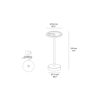 PAN Smart lampada da tavolo portatile a batteria ip54