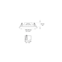 Lampo Square recessed spotlight Lampo Square recessed spotlight