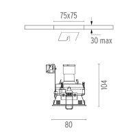 Flos Easy Kap 80 Orientabile Quadrato GU10 LED Faretto Incasso