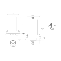 Lampo Faretto Led 7W orientabile tripower e tricolor