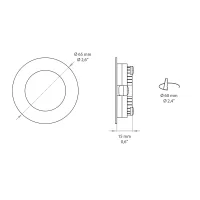 Lampo Downlight ultraflat led recessed mounting 3W Lampo Downlight ultraflat led recessed mounting 3W