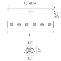 Flos LED Curtain Barra Da Incasso Per Illuminazione Diretta