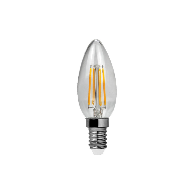 Lampo Olive Bulb E14 LED 4W 470lm Transparent Glass Lampo Olive Bulb E14 LED 4W 470lm Transparent Glass