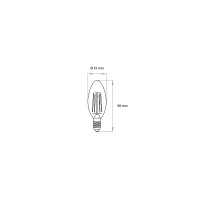 Lampo Olive Bulb E14 LED 4W 470lm Transparent Glass