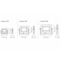 Lampo FLAT LED Floodlight White Adjustable For Indoor And