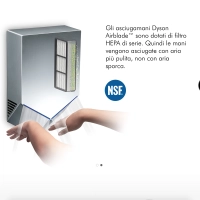 Dyson Airblade V Asciugamani A Parete silenzioso Igienico Dyson Airblade V Asciugamani A Parete silenzioso Igienico