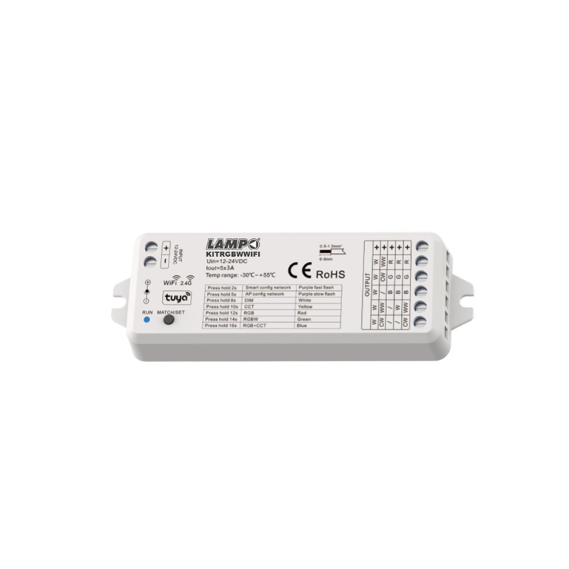 Lampo Dimmer 5 canali tensione costante Lampo Dimmer 5 canali tensione costante