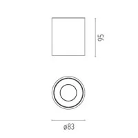Flos Kap 80 Surface Round LED Ceiling Lamp