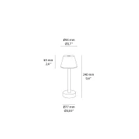 Sovil Grillo portable table lamp battery ip44