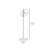 Oluce Coupé led floor lamp Scarlett Red