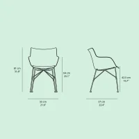Kartell sedia Q/Wood Soft
