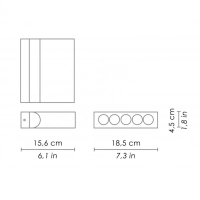 Ai Lati Stola Wall Lamp Applique LED Adjustable Rectangular IP65